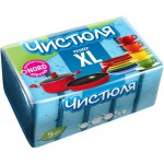 Губка для мытья посуды, Чистюля р. XL 5 шт